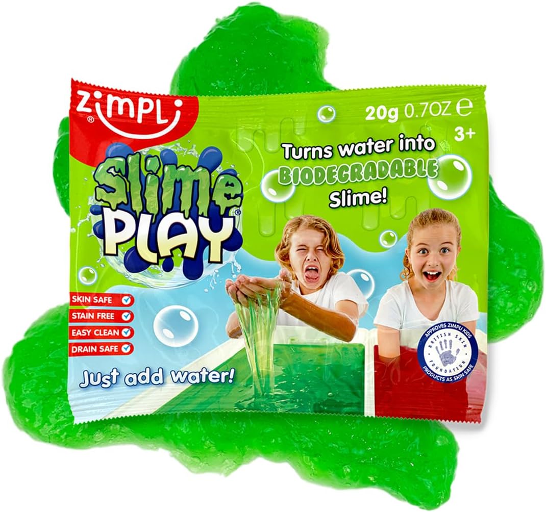ZIMPLI - Slime Powder, Simply add water to create one litre of thick gooey slime, UK Made, Great Value, Great Fun